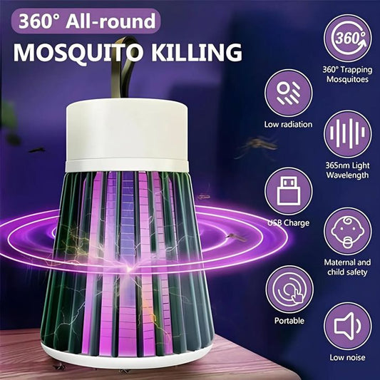 360° UV Mosquito Killer Lamp – Electric Bug Zapper with USB Charging